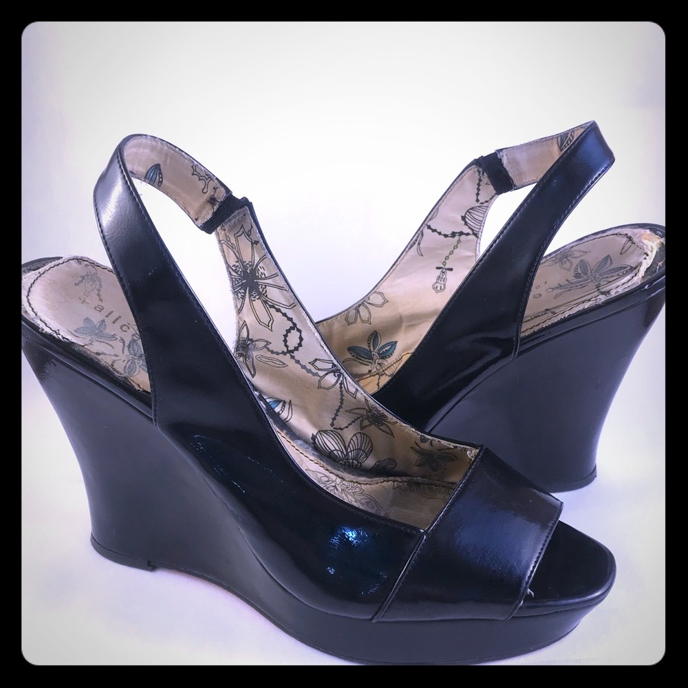 Alice + Olivia for Payless Black Wedge Heels 11